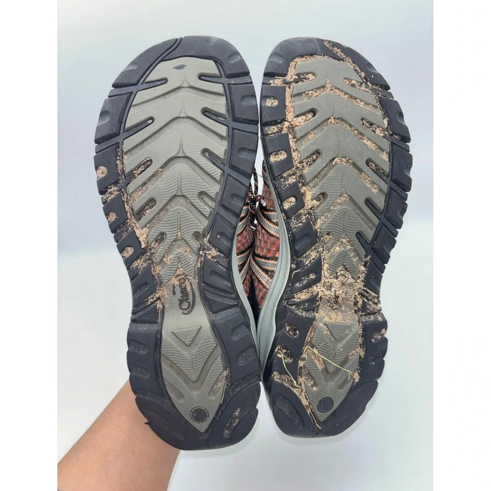 CHACO Outcross‎ Evo 2 Water Shoe Mens Black Orange Hiking Camping Lace Up 9.5